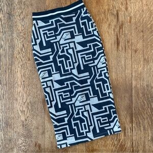 H&M Black and Gray Textured Skirt